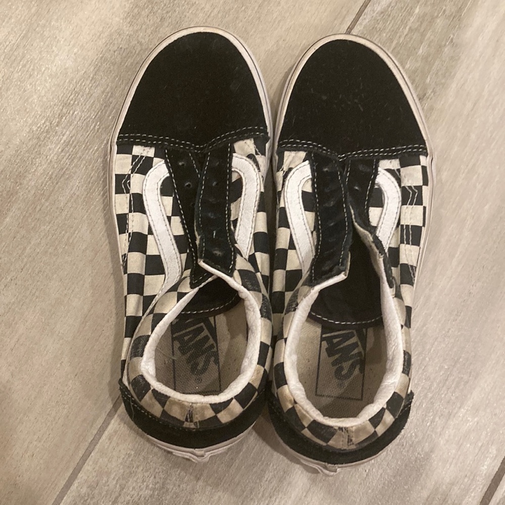 Checkered Vans (without shoe laces)
